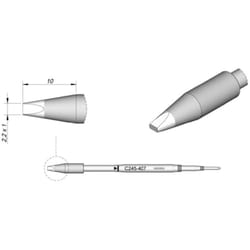 JBC - Tools C245407 Panne de fer à souder forme de burin, droite Taille de la panne 1.0 mm Contenu 1 pc(s)