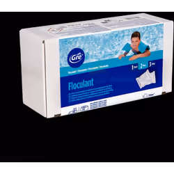 El floculante en cartuchos GRE está especialmente indicado para mantener cristalina el agua de la piscina depositando la suci ...