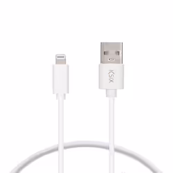 Ksix B0914CU01, 1 m, Lightning, USB A, Mâle, Mâle, Blanc