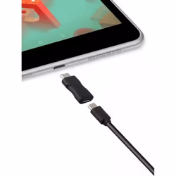 Ksix BXADAPC02, MICRO USB 2.0, USB 3.1 C, Noir
