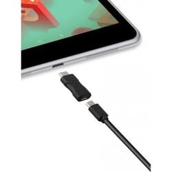 Ksix BXADAPC02 changeur de genre de câble MICRO USB 2.0 USB 3.1 C Noir