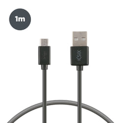 Ksix BXCUSB01 câble USB 1 m USB A Micro-USB A Noir