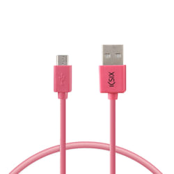 Ksix BXCUSB03 câble USB 1 m USB A Micro-USB A Rose