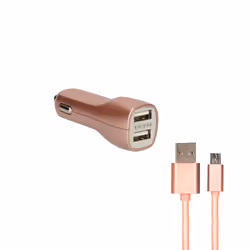 Contact BXCRU2MR, Auto, Allume-cigare, 5 V, 2,1 A, 1 m, Rose