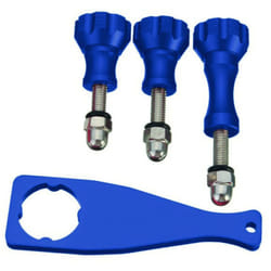 Ksix - BXGO25 - Aluminium Clé multifonctionnelle (pour Go Pro et caméras sportives, avec 3 vis) Couleur Bleu