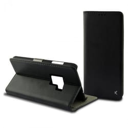 Ksix B8605FU20 - Funda folio con soporte para Galaxy S9 Plus, color negra 6.2" Noir