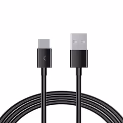 Ksix BXCUSBC04, 3 m, USB A, USB C, USB 2.0, Noir