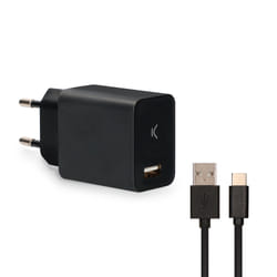 Ksix BXCDC04 chargeur d'appareils mobiles Universel Noir Secteur Charge rapide Intérieure