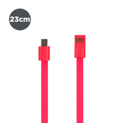 Contact L1740PULR câble USB 0,23 m USB 2.0 Micro-USB A USB A Rose