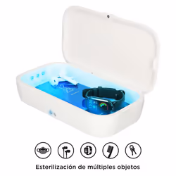 Ksix DCLBOX, Blanc, 280 nm, UV-C, Acrylonitrile-Butadiène-Styrène (ABS), Polycarbonate (PC), 4 lampe(s), USB