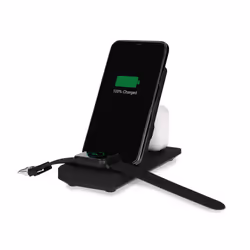 Ksix BXCQI13QC2, Mobile/smartphone, Smartwatch, USB Type-C, Noir, 75%, Apple, Qi technology