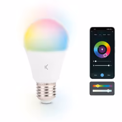 Ksix BXBULB6011, 9 W, 60 W, E27, 806 lm, 15000 h, Bleu, Blanc froid, Vert, Rouge, Blanc chaud