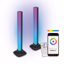 Ksix BXLAMP05, Éclairage de plancher intelligent, Wi-Fi/Bluetooth, Noir, LED, Multicolore, 35 lm