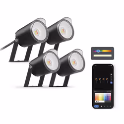 Ksix BXOUTL1, Éclairage de spot extérieur, Noir, Acrylonitrile-Butadiène-Styrène (ABS), Polycarbonate (PC), IP44, IP65, Façad ...