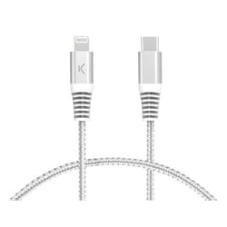 Ksix BXCUCL2T2 câble Lightning 2 m Gris, Blanc