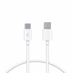 Ksix BXCUC03BL, 1 m, USB A, USB C, USB 2.0, 480 Mbit/s, Blanc