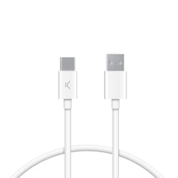 Ksix BXCUC03BL câble USB 1 m USB 2.0 USB A USB C Blanc