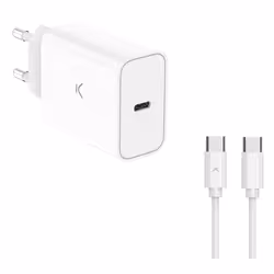 Ksix BCD30PDC01B, Intérieure, Secteur, 20 V, 1 m, Blanc