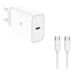 Ksix BCD30PDC01B chargeur d'appareils mobiles Universel Blanc Secteur Charge rapide Intérieure