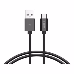 Ksix BCL201ACN, 2 m, USB A, USB C, USB 3.2 Gen 1 (3.1 Gen 1), 5 Gbit/s, Noir