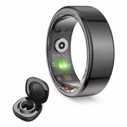 Ksix Saturn, Anneau intelligent de suivi d'activité, 15 mAh, IP68, Noir