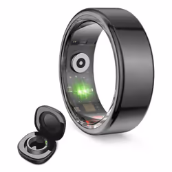 Ksix Saturn, Anneau intelligent de suivi d'activité, 15 mAh, IP68, Noir