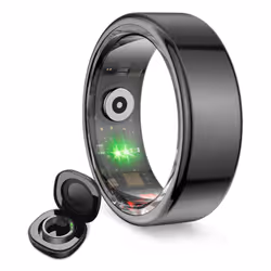 Ksix Saturn, Anneau intelligent de suivi d'activité, 15 mAh, IP68, Noir