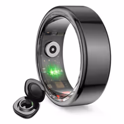 Ksix Saturn, Anneau intelligent de suivi d'activité, 15 mAh, IP68, Noir