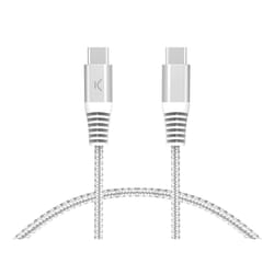 Ksix BXCUCC2T2 câble USB USB 2.0 2 m USB C Blanc