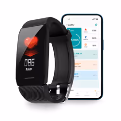 Contact LXHR3N tracker d'activité TFT Bracelet connecté 2,44 cm (0.96") IP64 Noir