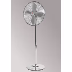 FM Calefacción PM-140, Ventilateur à lame domestique, Chrome, Sol, 40 cm, Boutons, Secteur