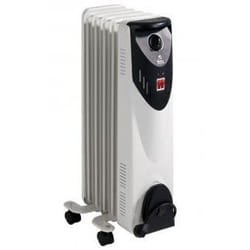 FM Calefacción RW-10 Noir, Blanc 1000W Radiateur