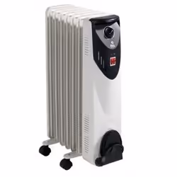 FM Calefacción RW-15, Radiateur, Sol, Noir, Blanc, Rotatif, 1500 W, 600 W
