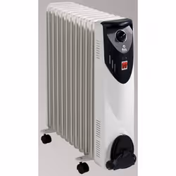 FM Calefacción RW-25, Radiateur, Sol, Noir, Gris, Rotatif, 2500 W, 1000 W