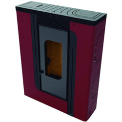 Fm Poêle à granulés BP-300K 9,5kW Rouge-Noir