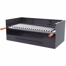 Description générale Barbecue à charbon de bois de 80 cm, conçu pour être posé ou encastré. Fabriqué en acier au carbone, il  ...