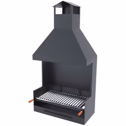 Description générale Barbecue charbon de bois de 80 cm, conçu pour être posé, avec hotte intégrée. Fabriqué en acier au carbo ...
