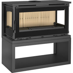 Fm Calefaccion - fm Poêle à bois panoramique 3 faces M-183 lk 13kW turbo ventilé