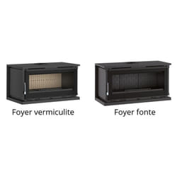 Poêle à bois ventilé suspendu - FIREMATIC Vancouver 13.3 kW Foyer en fonte