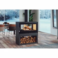 Description générale Ce poêle à bois noir combine efficacité et performance pour chauffer des volumes allant jusqu'à 360 m³.  ...