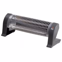 FM Calefacción 2302-C, Chauffage d'appoint électrique à quartz, Sol, Noir, Gris, 1200 W, 600 W, 1200 W