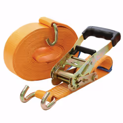 Sangle d'arrimage à cliquet - 2 parties crochets ouverts NP 5000/63-9 MURTRA ○ Longueur : 9 m ○ Largeur : 50 mm ○ CMU : 5 000 ...
