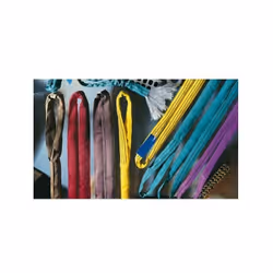Matière : 100% polyester haute ténacité. Charge Maximale d''Utilisation : 1 tonne - violet, largeur 42 mm 2 tonnes - vert, la ...
