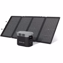 Description générale Remplacez votre groupe électrogène par un générateur solaire avec le kit Ecoflow, qui comprend un pannea ...