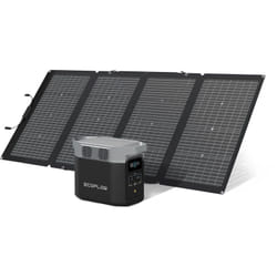 Pack Générateur Solaire Ecoflow delta 2 et panneau solaire 220 w, capacité de 1-3 kWh, batterie lfp, charge rapide, station électrique portable pour