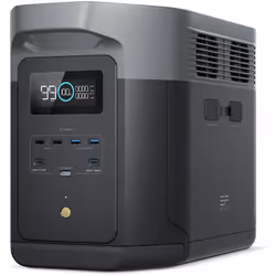 Station électrique portable Ecoflow delta 2 Max, capacité 2048Wh, batterie lfp 3 000 cycles, recharge rapide, puissance de sortie 3100 w, générateur