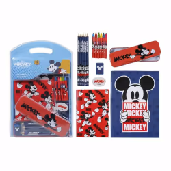 MICKEY MOUSE Ensemble de Papeterie Bleu (16 pcs)