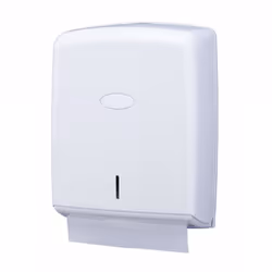Distributeur essuie-mains - Feuilles pliées - Blanc - Plastique ABS