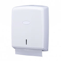 Distributeur essuie-mains - Feuilles pliées - Blanc - Plastique ABS