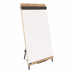 Rocada NAT0610 chevalet de conférence et accessoires Autonome 670 x 990 mm Mélamine, Acier Noir, Blanc, Bois